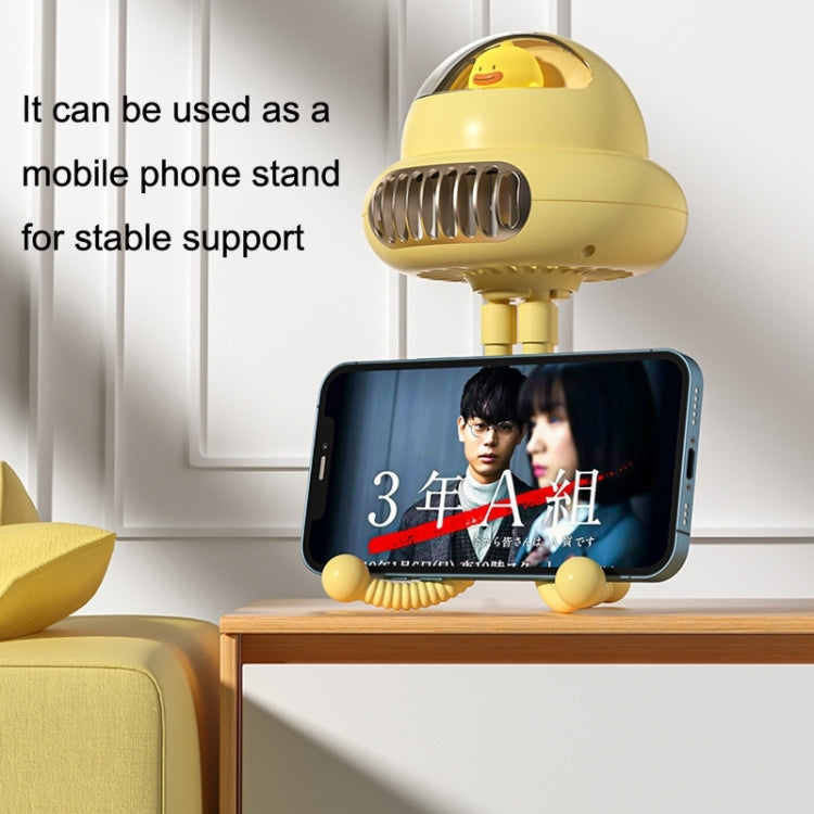 Shaking Head Stroller Fan Leafless Octopus Mute Portable Mini Fan Shaking Head Version (White)