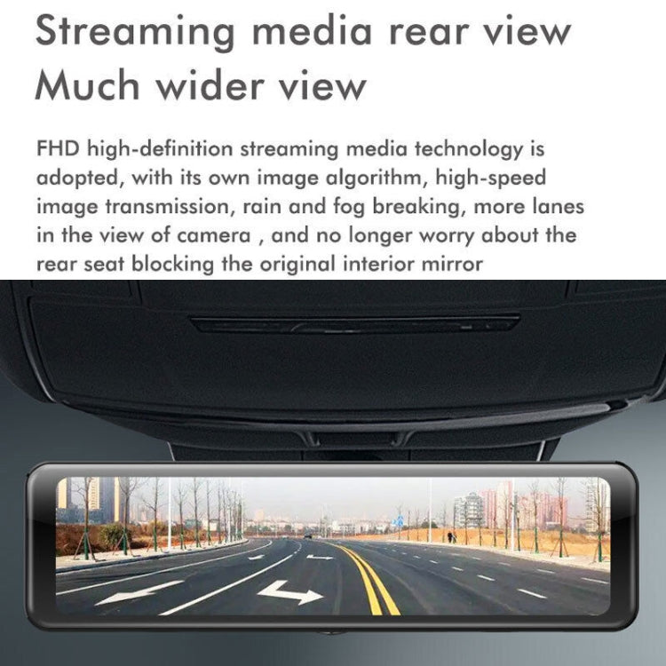 Anytek Q8 4K HD Large Screen Car Recorder Double Record Reversing Image Rear View Mirror  Recorder