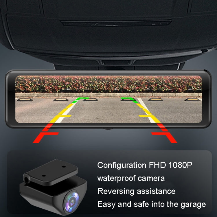 Anytek Q8 4K HD Large Screen Car Recorder Double Record Reversing Image Rear View Mirror  Recorder