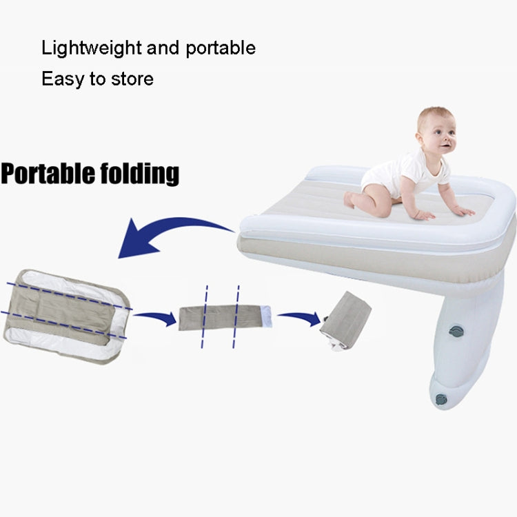 Outdoor Travel Baby Inflatable Bed Children Car Rear Folding Bed Aircraft Inflatable Mattress, Color: Gray?? Bag