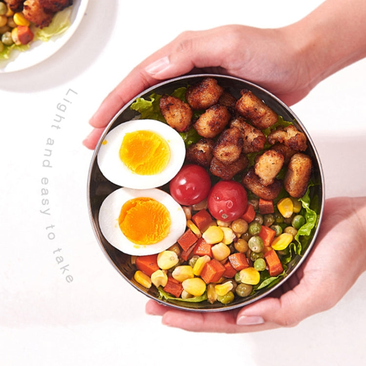 6pcs /Set 13cm Double-Layer Stainless Steel Bowl With Lid Children Dinner Insulated Rice Bowl(6 Colors Matching)