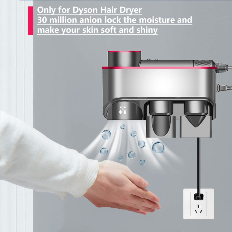 For Dyson Hair Dryer Bracket Storage Rack Wall Mounted Organizer Holders Ordinary Black Nickel
