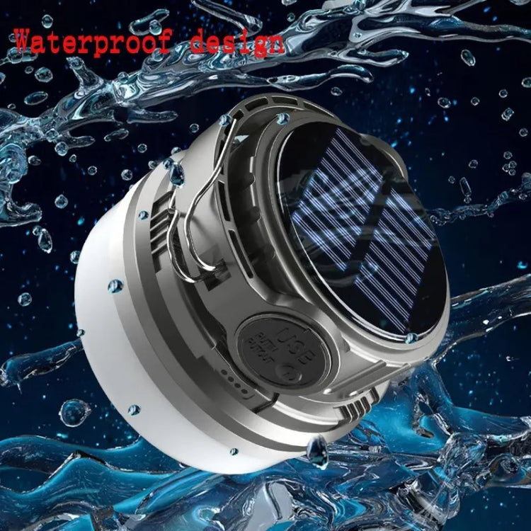 M10 Solar Tent Light With Portable Power Supply Handheld Camping Light Outdoor Vintage Mood Lights(Gray)