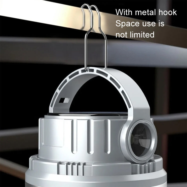 M10 Solar Tent Light With Portable Power Supply Handheld Camping Light Outdoor Vintage Mood Lights(Gray)