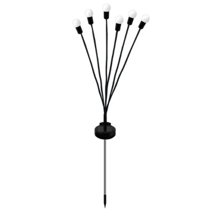 2sets Solar Firefly Lights Christmas Outdoor Garden Waterproof Lawn Lights, Color: 6 Head Color Light