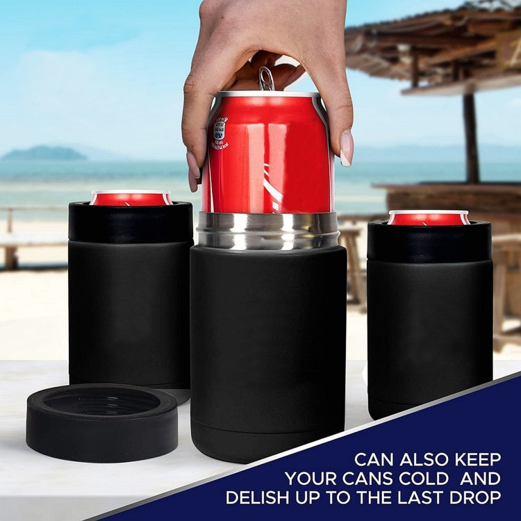 Beer Bottle and Can Cooler with Beer Opener (Black Colour)