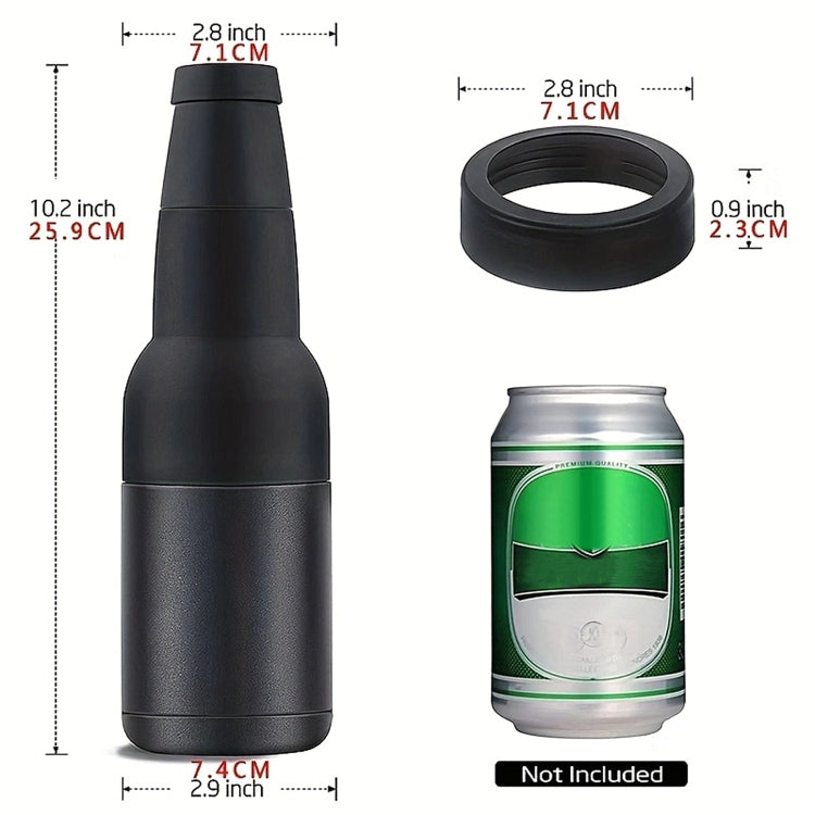 Beer Bottle and Can Cooler with Beer Opener (Black Colour)