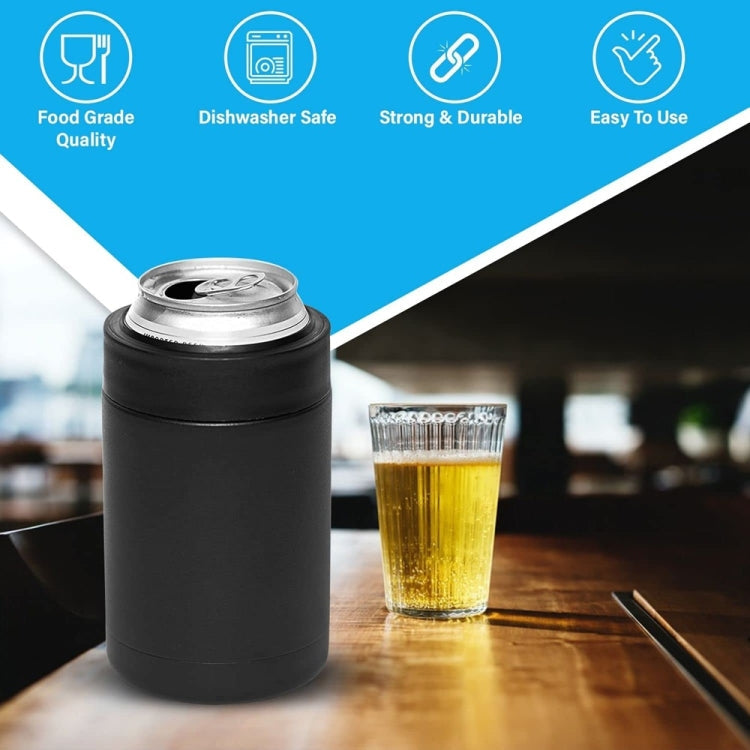 Beer Bottle and Can Cooler with Beer Opener (Black Colour)