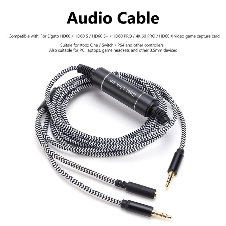 For HD60 S Chat Link Pro Mobile Game Projection Cable Voice Party Live Recording Audio Cable