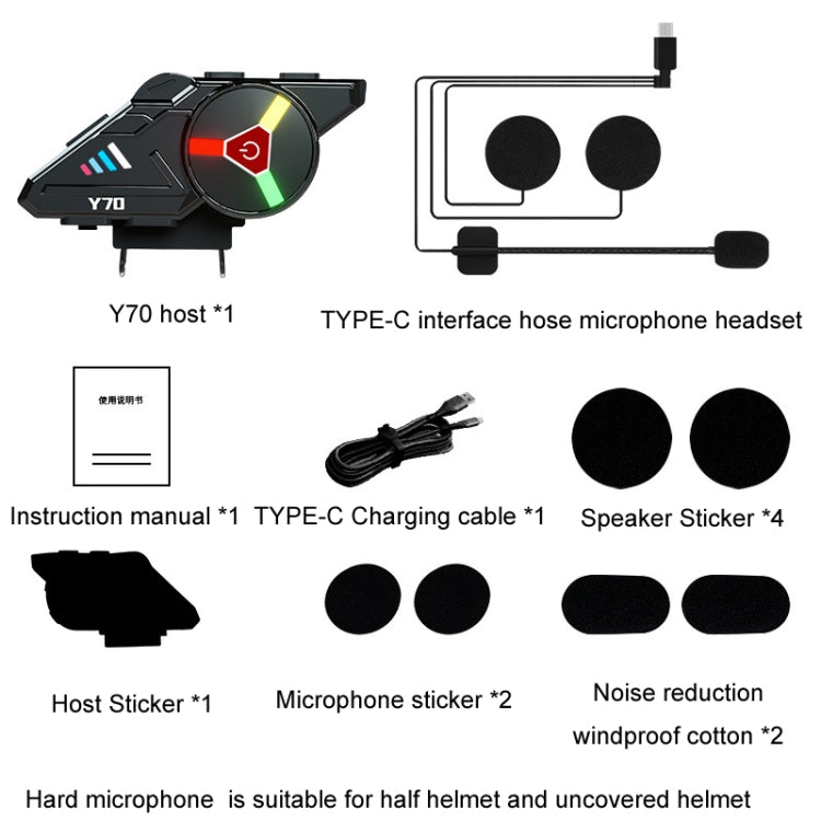 KUQIBAO Motorcycle Helmet Built-in Waterproof Bluetooth Earphone(Hard Microphone)