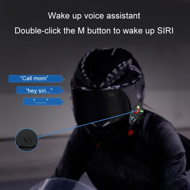 KUQIBAO Motorcycle Helmet Built-in Waterproof Bluetooth Earphone(Hard Microphone)