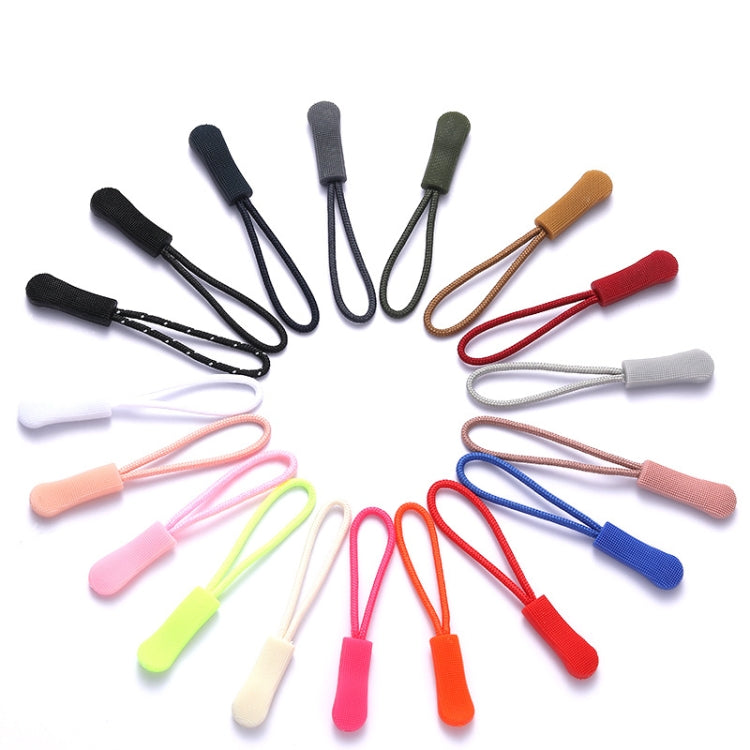 10pcs /Pack TPU Plastic Slider Zipper Cord Caterpillar Puller(Yellow)