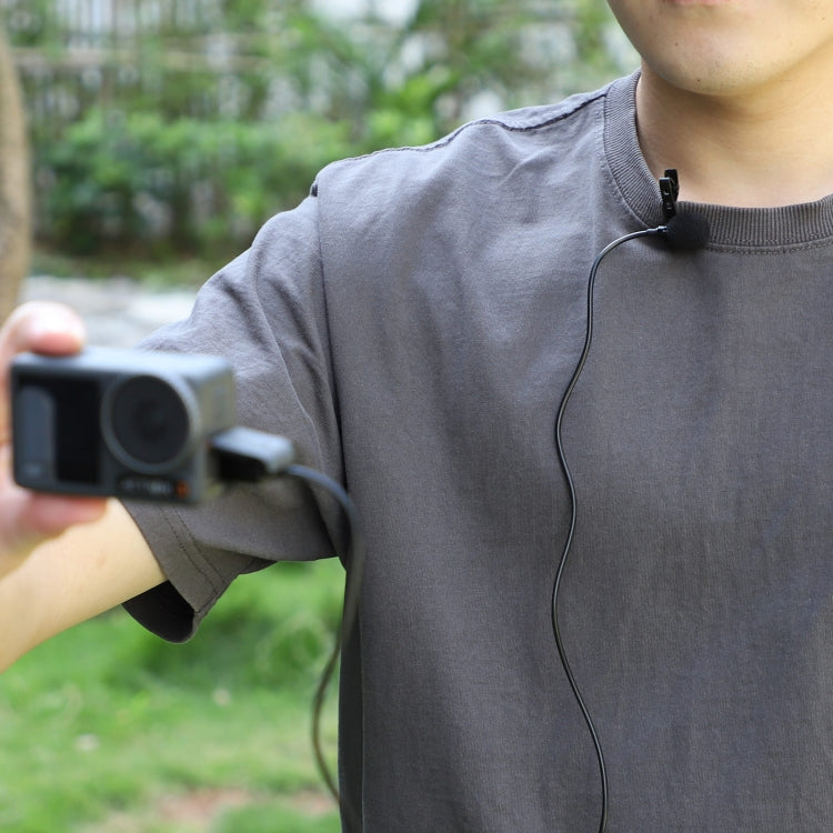 For Insta360 ONE RS Sunnylife MC490 Collar Microphone Motion Camera Recording Wheat