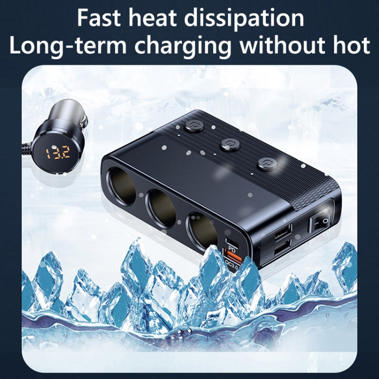 Car Cigarette Lighter USB3.0/PD Interface 128W Car Charger(C28)