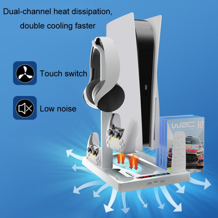 iplay for PS5 Host Cooling Handle Charging Base with Disc Storage Rack, HBP-271s