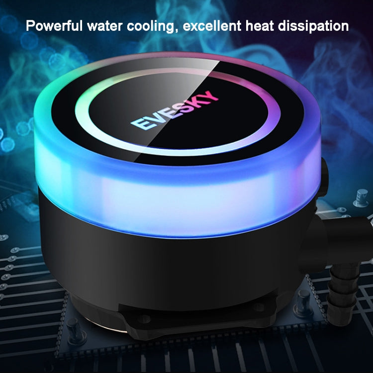 EVESKY  Water Cooler Cpu Fan RGB Fan Liquid Heatsink Integrated Radiator, Spec: 360mm
