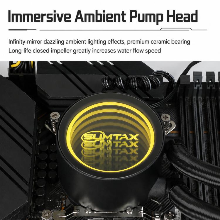 EVESKY  Water Cooler Cpu Fan RGB Fan Liquid Heatsink Integrated Radiator, 120mm Colorful, 120mm RGB, 240mm, 360mm