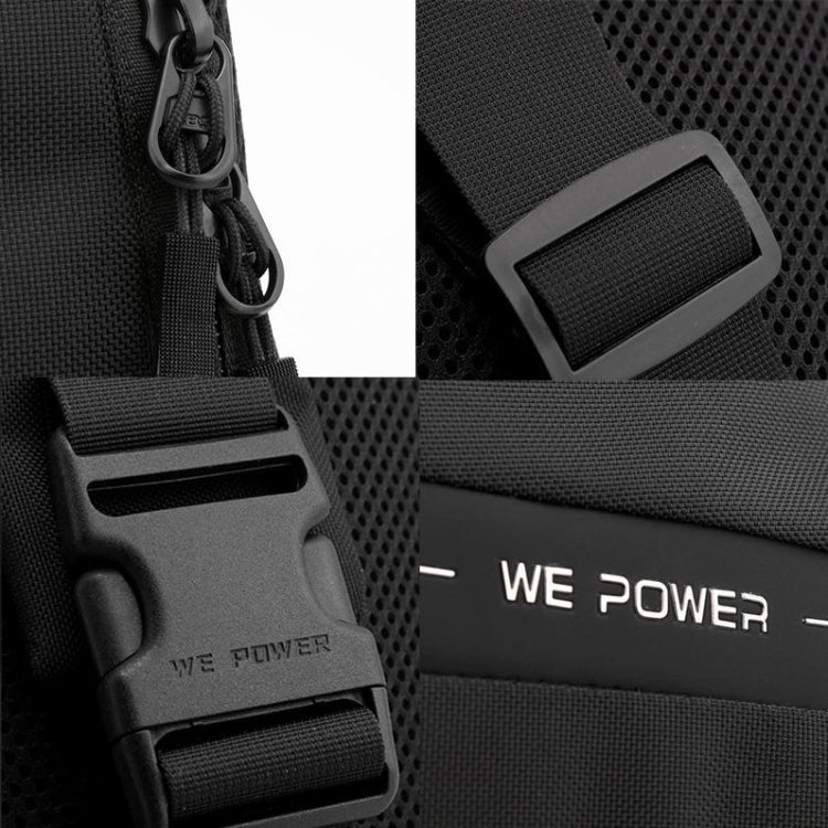 WEPOWER Chest Bag Oxford Cloth Shoulder Messenger Bag(Black)