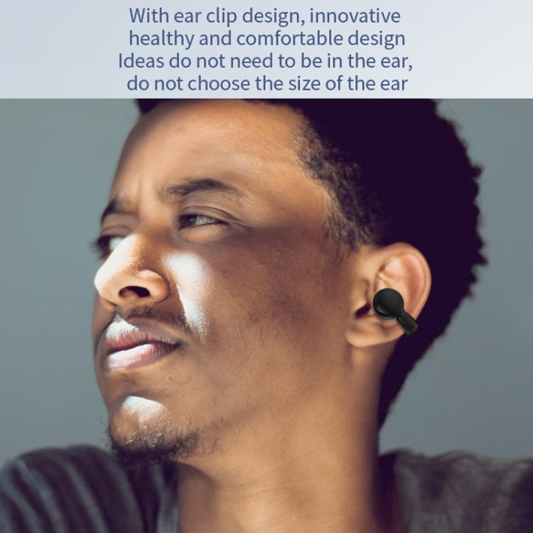Single Ear Stereo Ear Clamp Type Bone Conduction Bluetooth Earphone(Black)