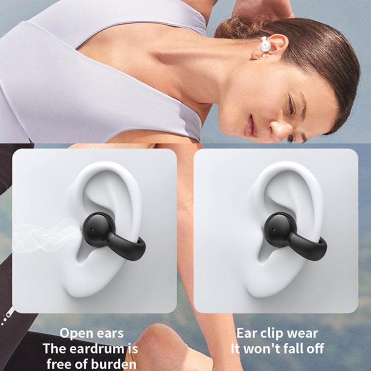 Single Ear Stereo Ear Clamp Type Bone Conduction Bluetooth Earphone(Black)
