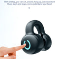 Single Ear Stereo Ear Clamp Type Bone Conduction Bluetooth Earphone(Black)