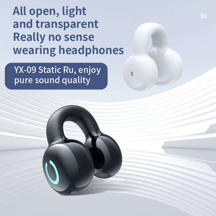 Single Ear Stereo Ear Clamp Type Bone Conduction Bluetooth Earphone(Black)