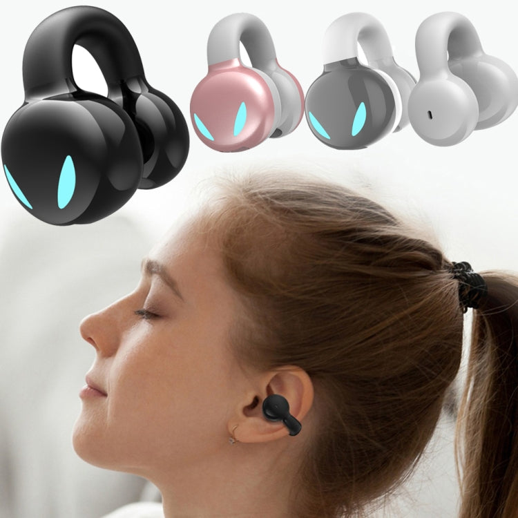 Clip Ear Stereo External Sound Without Hurting Ear Business Sports Model Bluetooth Earphones(Black)