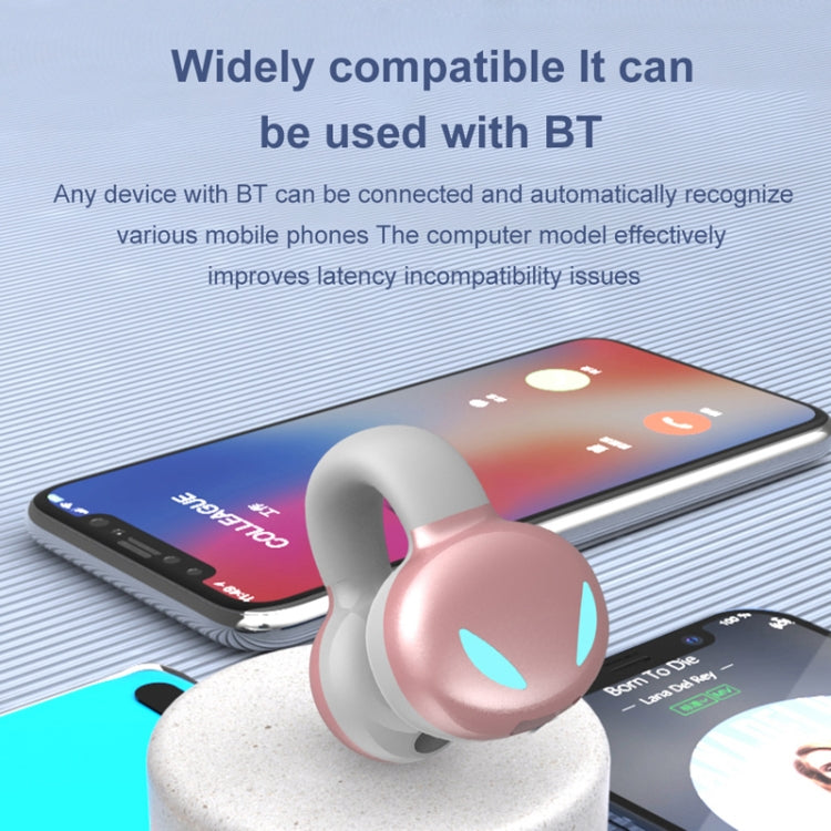 Clip Ear Stereo External Sound Without Hurting Ear Business Sports Model Bluetooth Earphones(Black)