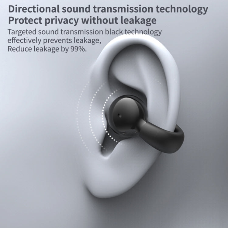 Clip Ear Stereo External Sound Without Hurting Ear Business Sports Model Bluetooth Earphones(Black)