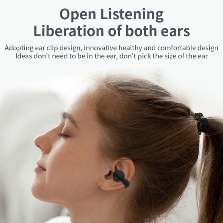 Clip Ear Stereo External Sound Without Hurting Ear Business Sports Model Bluetooth Earphones(Black)