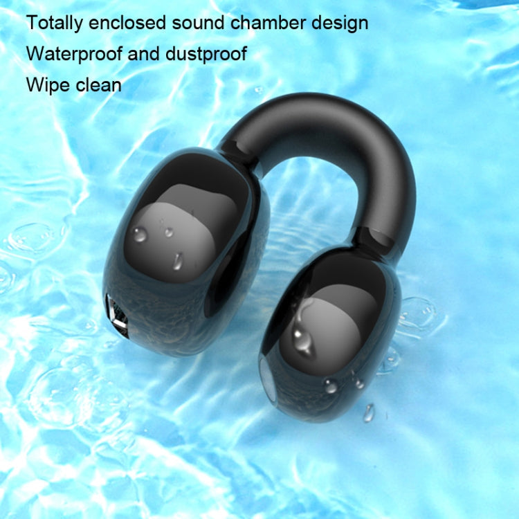 Clip Ear Stereo External Sound Without Hurting Ear Business Sports Model Bluetooth Earphones(Black)