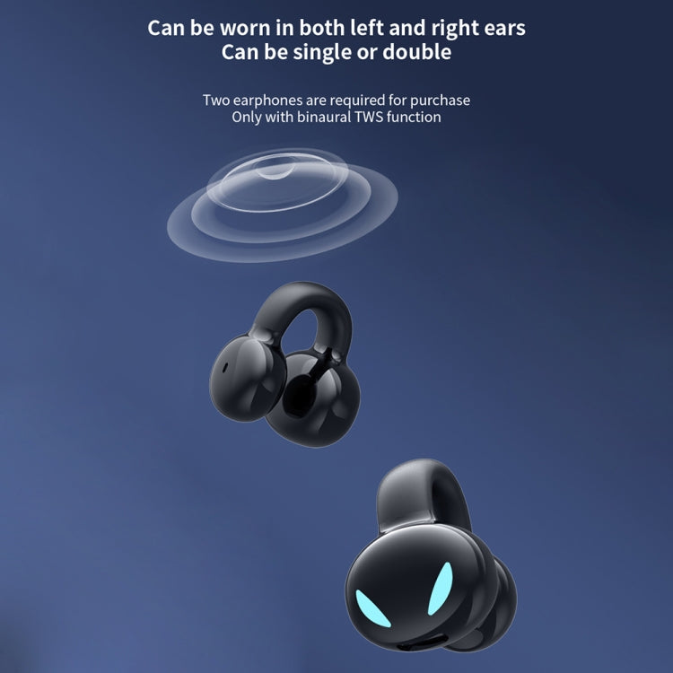 Clip Ear Stereo External Sound Without Hurting Ear Business Sports Model Bluetooth Earphones(Black)