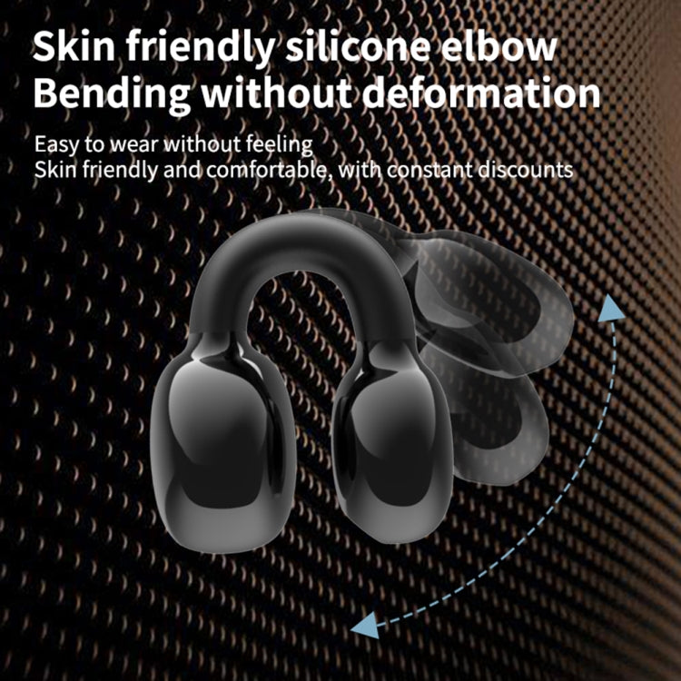 Clip Ear Stereo External Sound Without Hurting Ear Business Sports Model Bluetooth Earphones(Black)