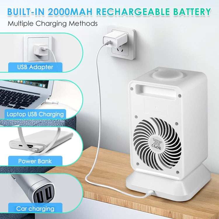 2600mAh USB Mini Desktop Spray Humidification Cooling Fan Home Air Conditioner Fan Cooler