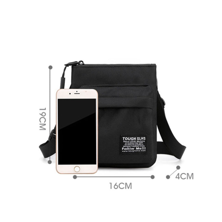 WEPOWER Men Messengers Bag Simple Outdoor Sports Small Shoulder Bag Mobile Phone Bag(Black)