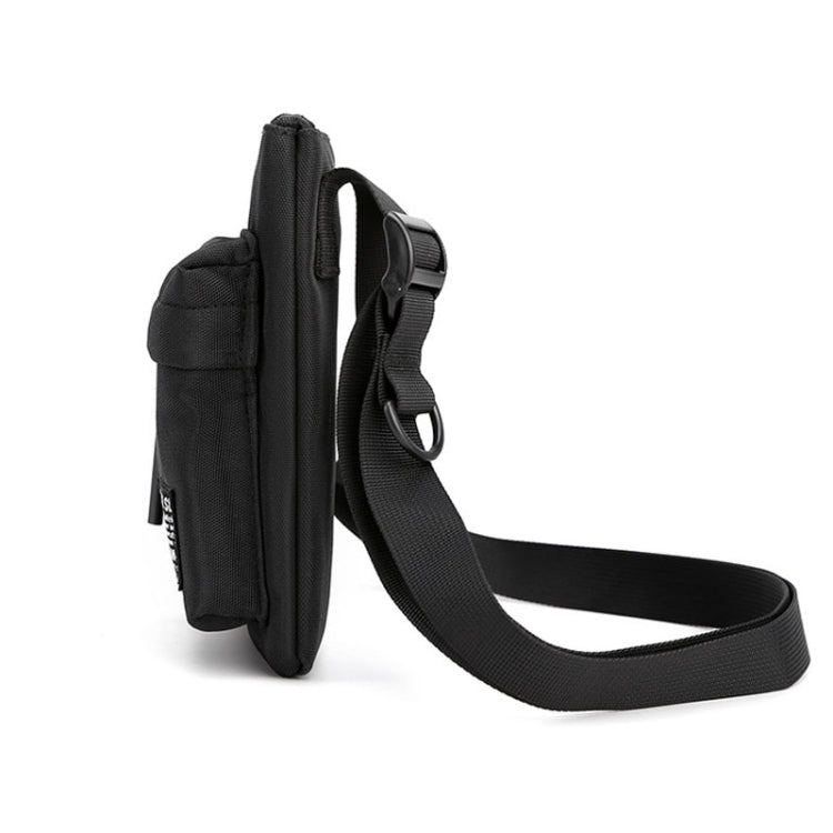 WEPOWER Men Messengers Bag Simple Outdoor Sports Small Shoulder Bag Mobile Phone Bag(Black)