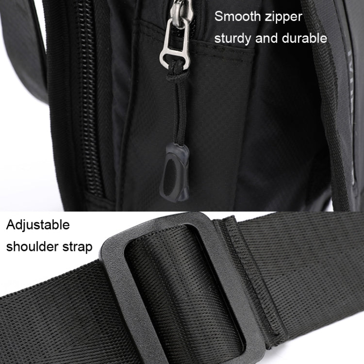 HAOSHUAI Men Outdoor Riding Leg Bag Waist Bag Sports Chest Bag Messenger Bag(Black)
