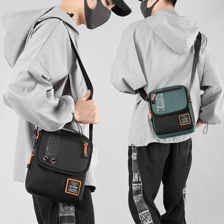 WEPOWER Men Messenger Bag Casual Shoulder Backpack Outdoor Sports Bag(Gray Green)