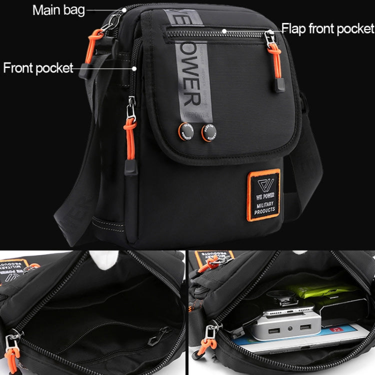 WEPOWER Men Messenger Bag Casual Shoulder Backpack Outdoor Sports Bag(Gray Green)