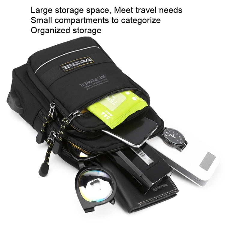 WEPOWER Men Chest Bag Outdoor Shoulder Messengers Bag With USB Charging Port Sports Small Bag(Royal Blue)