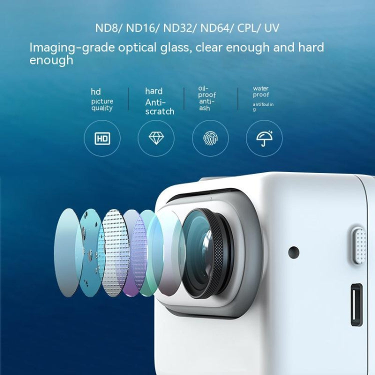 For Insta360 GO 3 / Go 2 AMagisn Lens Filters Waterproof Filter, ND8, ND16, ND32, ND64, UV, ND8+16+32, ND8+16+32+CPL, ND8+16+32+64