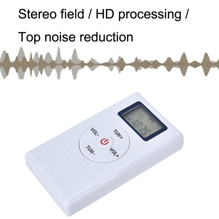 HanRongda HRD-109 Portable Mini FM Radio Conference Receiver(Silver Gray)