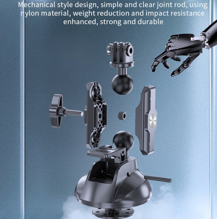 TELESIN Car Action Camera Holder Suction Cup 360 Degree Adjustable