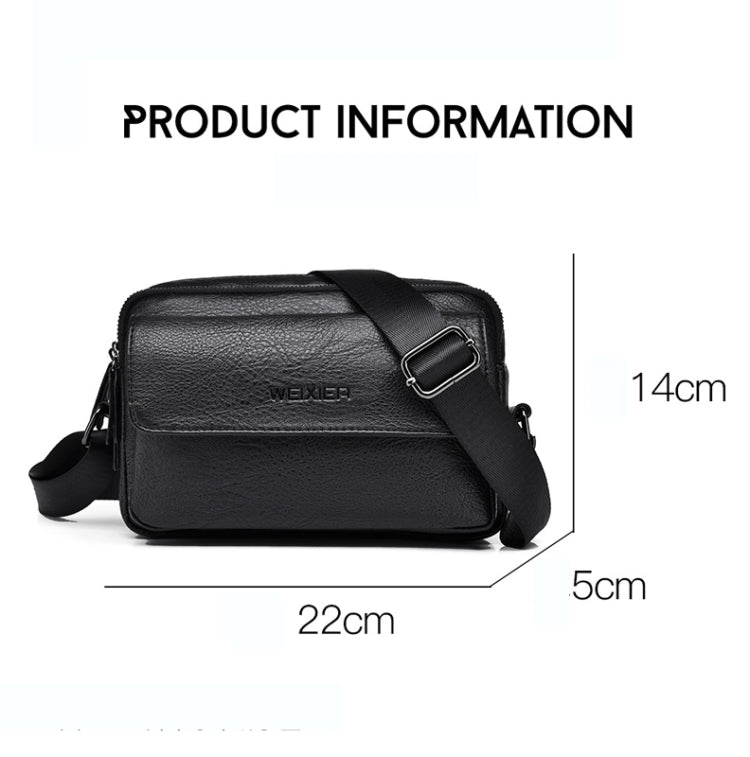 WEIXIER Leisure Retro Men Mobile Phone Bag Shoulder Bag Travel Messenger Bag