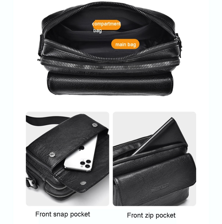 WEIXIER Leisure Retro Men Mobile Phone Bag Shoulder Bag Travel Messenger Bag