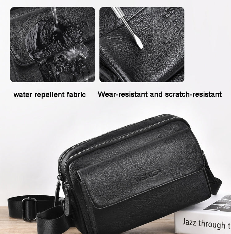 WEIXIER Leisure Retro Men Mobile Phone Bag Shoulder Bag Travel Messenger Bag