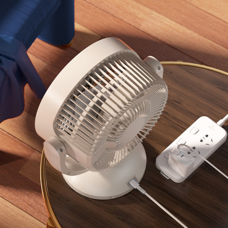 Desktop Air Circulation Upright Night Light Fan Household Rotatable Turbo Fan, Style: Charging Model