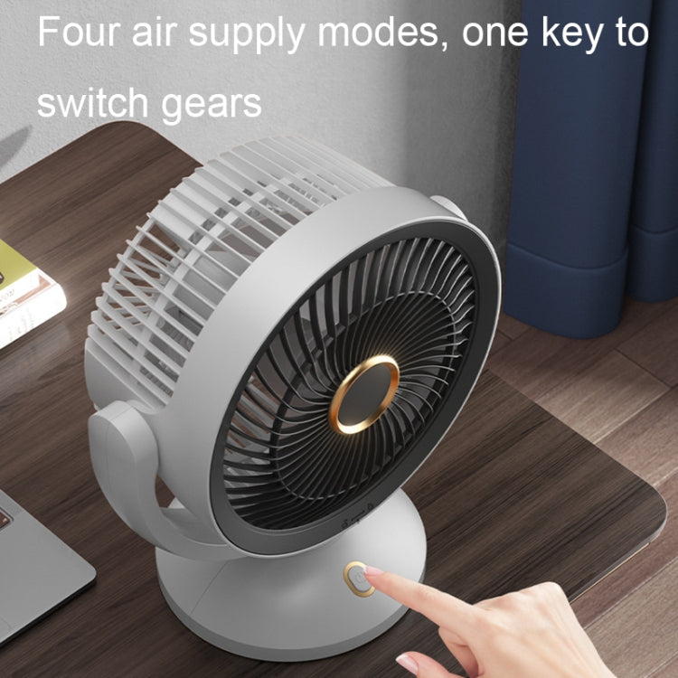 Desktop Air Circulation Upright Night Light Fan Household Rotatable Turbo Fan, Style: Charging Model