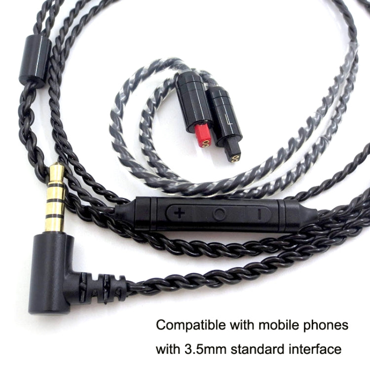 For 0.78mm 2pin Headphone Cable With Microphone Upgrade Cable