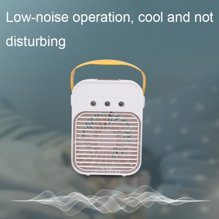 Mini Desktop Air Conditioner Fan Household Spray Humidification Air Cooler(White)